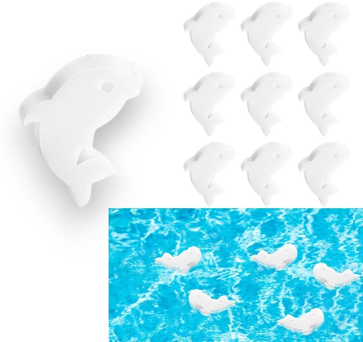 Pachet de 10, burete pentru piscină, burete filtrant în formă de balenă, burete din spumă absorbant de ulei, potrivit pentru căzi cu hidromasaj 10buc