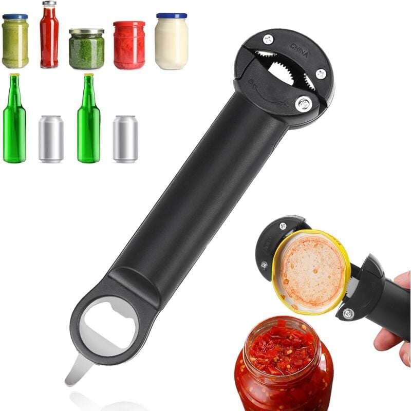 Ouvre-bouteille Multifonction JINYJIA - Ouvre-bocaux Et Boîtes Pour Mains Faibles Et Arthrite