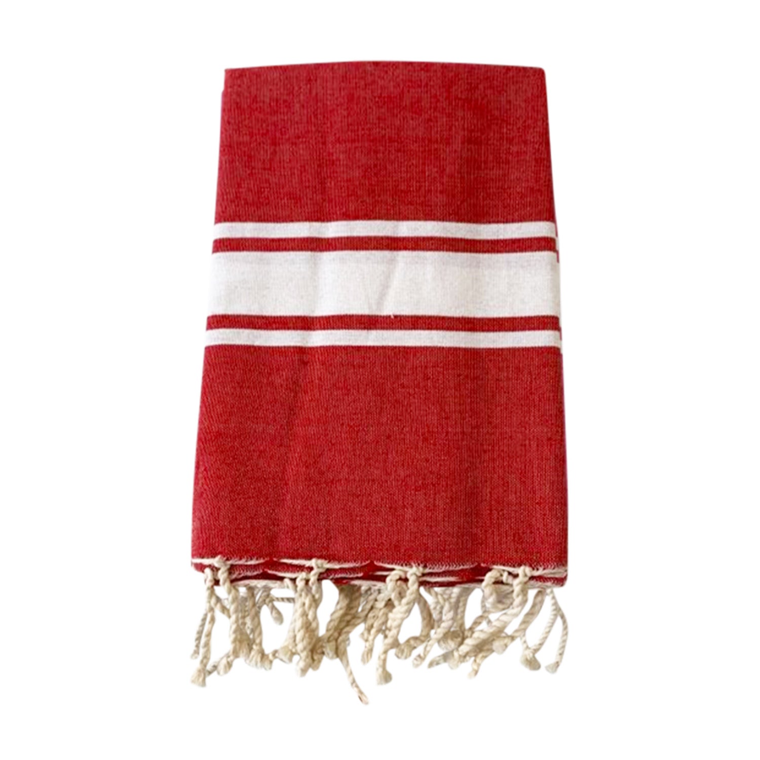 Fouta traditionnelle Kozo Rouge 200x200 190g/m² | Leroy Merlin