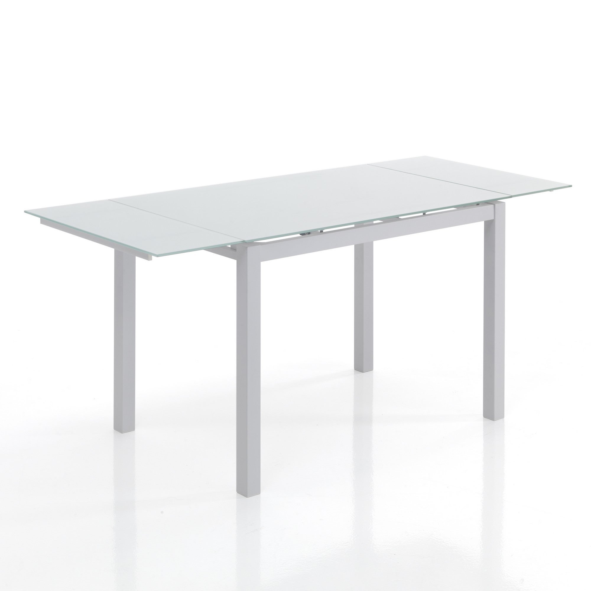 Table de cuisine avec dessus en verre extensible 110-170x76cm Cleve - 5