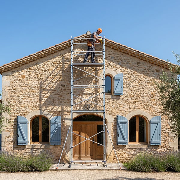 Echafaudage 2 plateaux - Hauteur travail 6.46m + Sac à dos de chantier - PN/CLA-SAC - 4