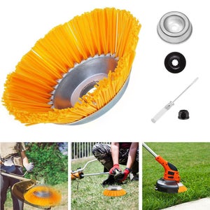 Brosse Désherbage Nylon Pour Débroussailleuse - 200mm, Jaune - Jardin Pelouse