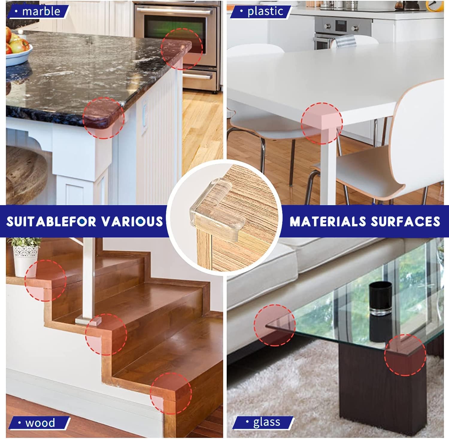 Protection Coin de Table Bébé,16 PCS Transparent Protege Coin de Table Bebe Protection Angle Meuble Bebe Protection Angle - 4