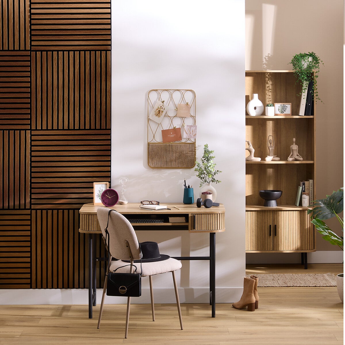 Pannello decorativo da parete Colva in legno scuro 60x60cm - 2