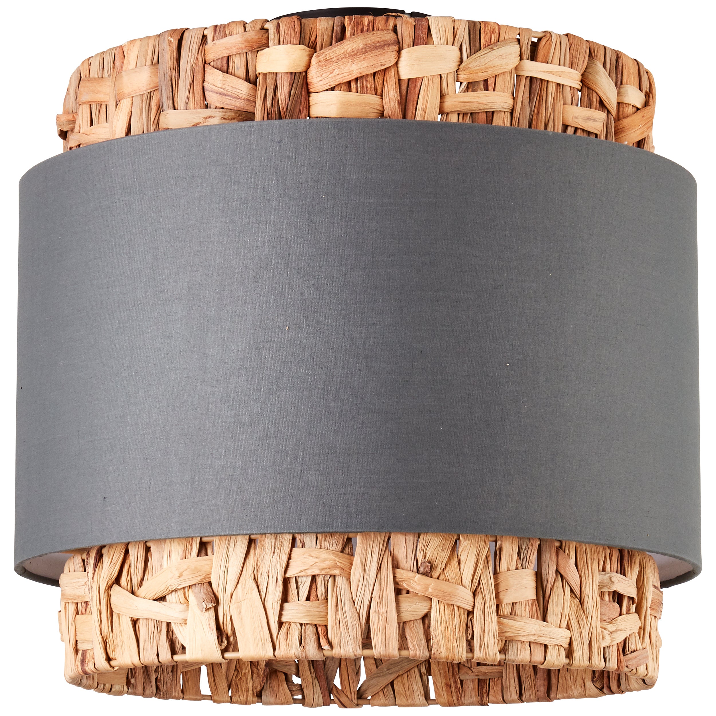 Brilliant Waterlilly lampa sufitowa 35cm szary/beżowy, tkanina/hiacynt wodny/metal, 2x A60, E27, 60 W - 2