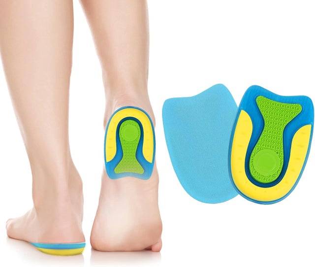 Coussin de talon orthopédique en gel pour fasciite plantaire, tendinite d'Achille, douleurs de l'épine calcanéenne et soins des pieds