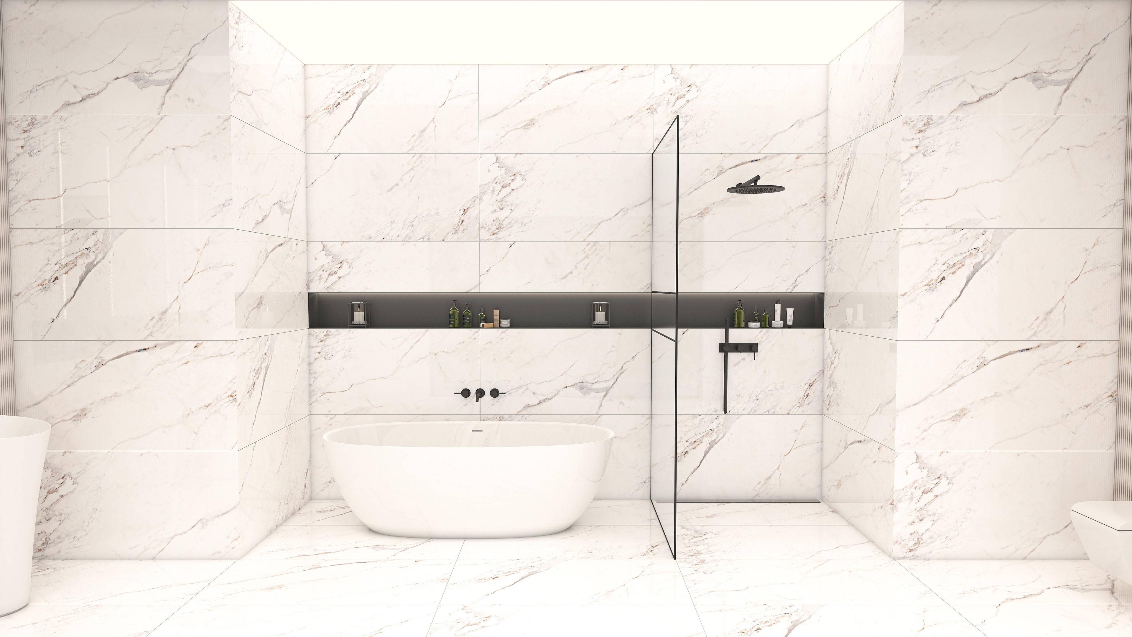 Carrelage sol/mur effet marbre gris Norgay l.120 x L.60 cm MAJORCA TIFFANY - 3