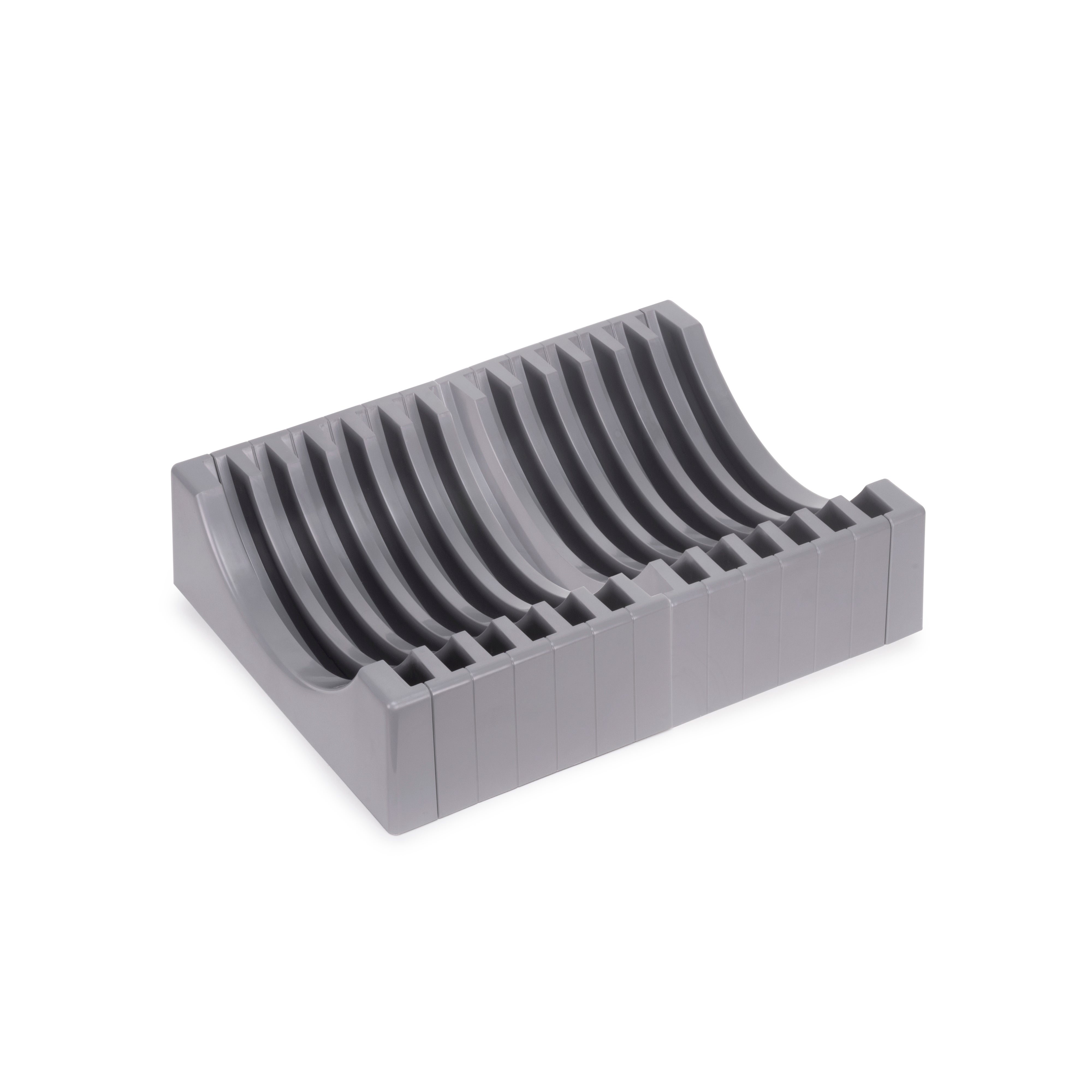 Emuca Zestaw stojaków na talerze, 13 talerzy, Plastik, Szary