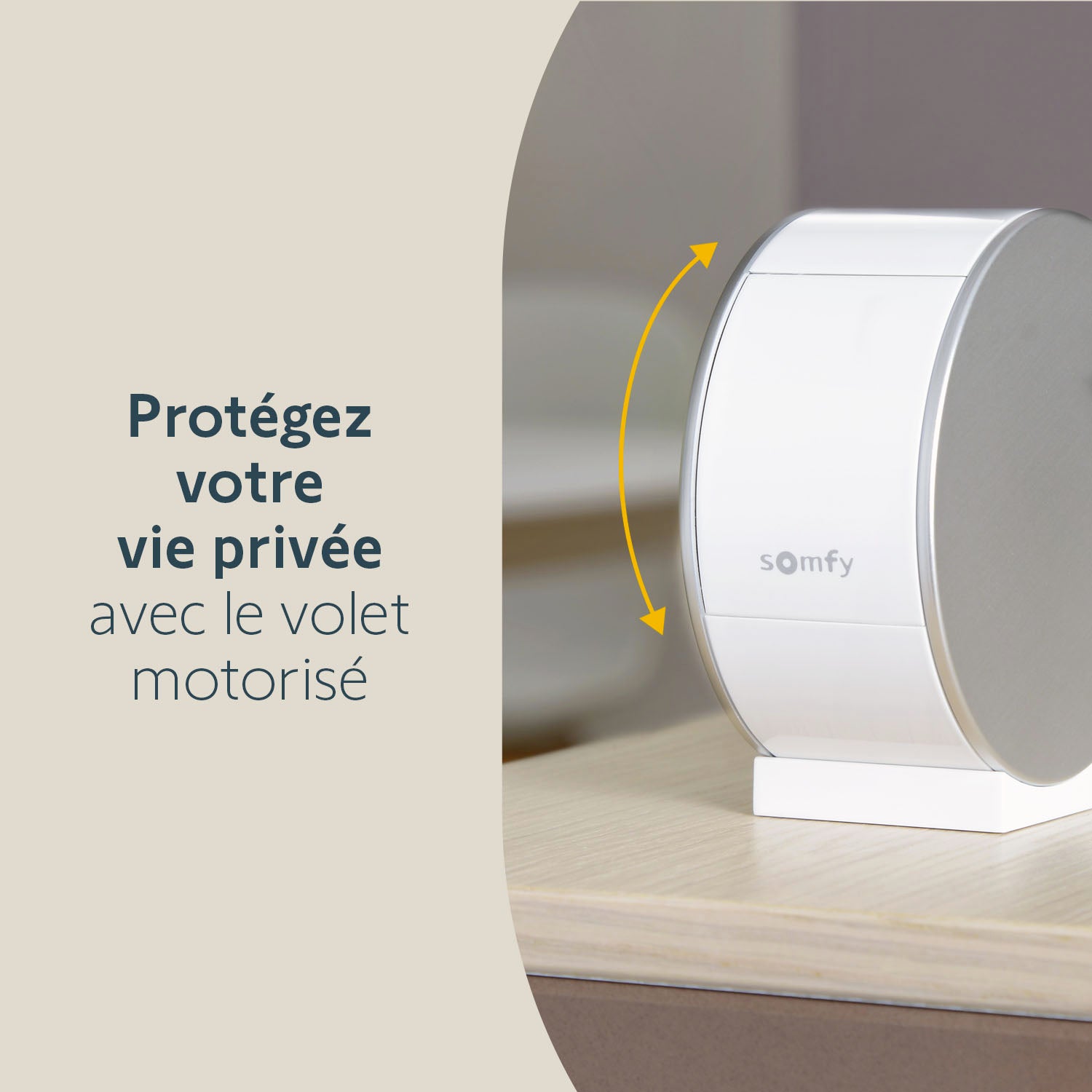 Indoor Camera - Caméra de surveillance intérieure - Stickers alarme - Volet Motorisé - Détecteur de Mouvement & vision nocturne - Haut-Parleur - 3