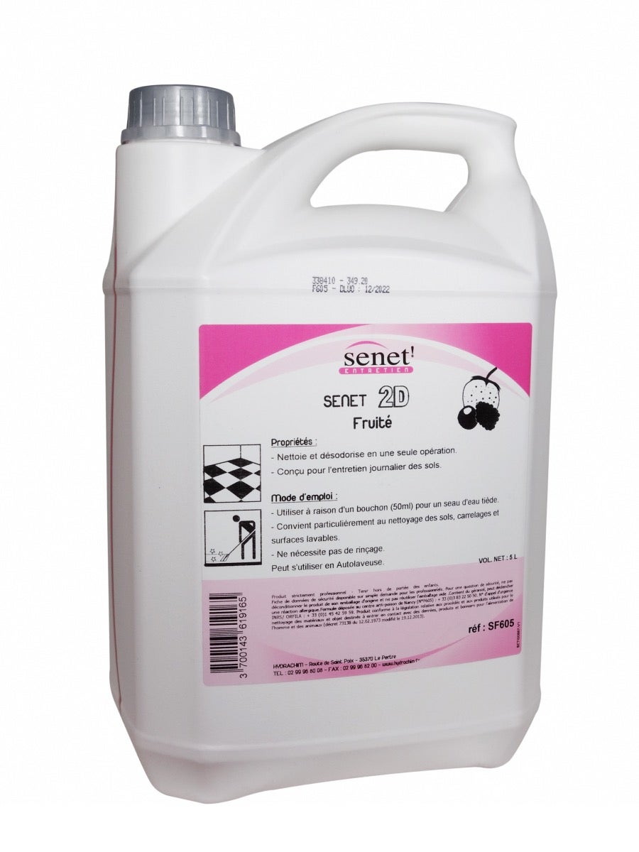 Détergent surodorant SENET 2D - Bidon 5L FRUITE - SENET - 2