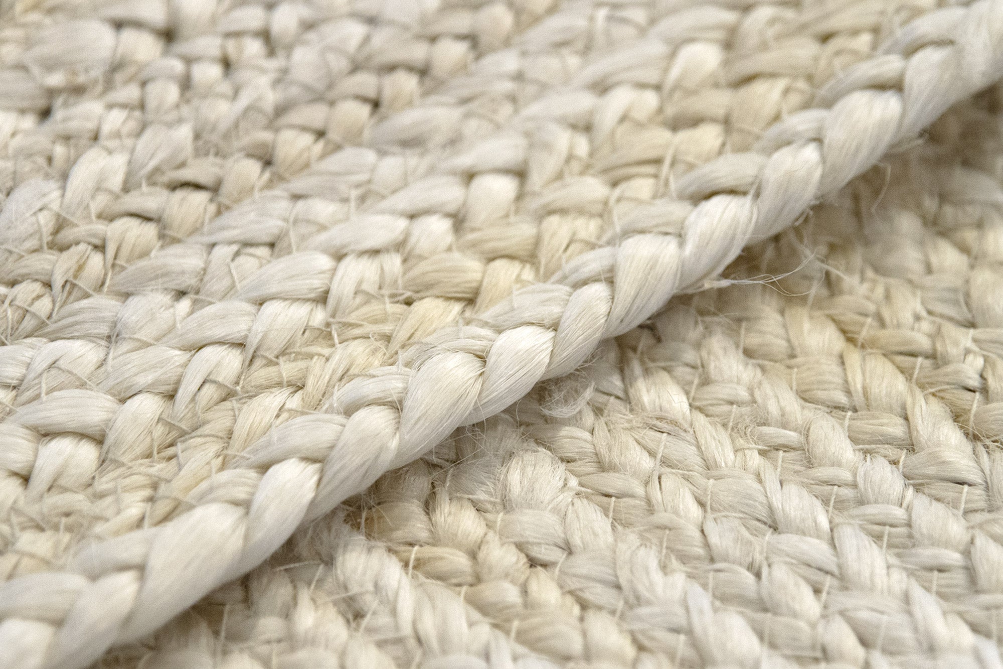 Hamid - Tapis en jute blanc ALHAMBRA 230x160cm - Tapis pour salon, chambre, salle familiale - 9