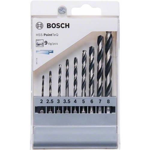 Bosch Accessories 2607002826 PointTeQ - Set di punte per trapano a coda da 9 pezzi