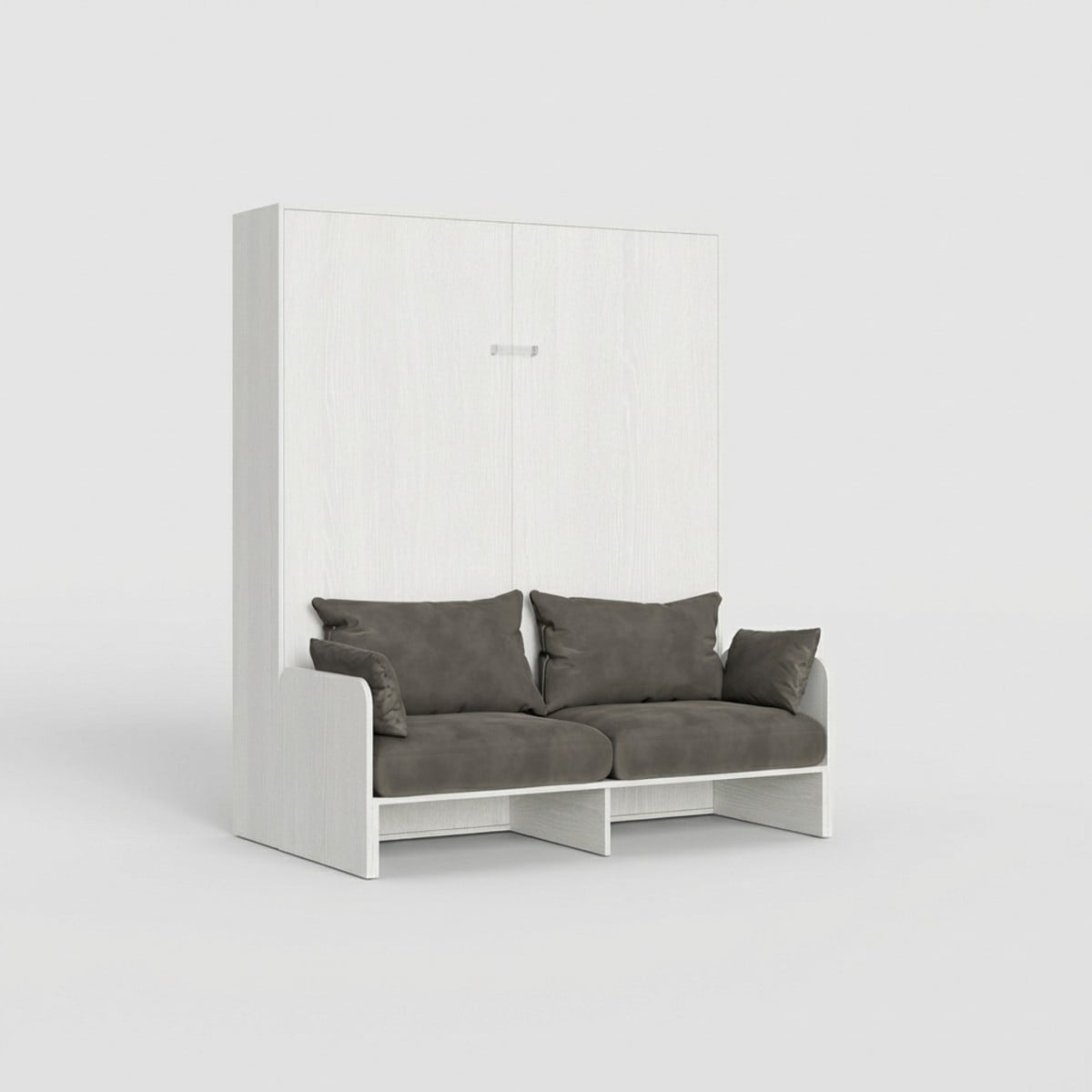 Kentaro Sofa łóżko podwójne z pionowym mechanizmem rozkładania, biały jesion