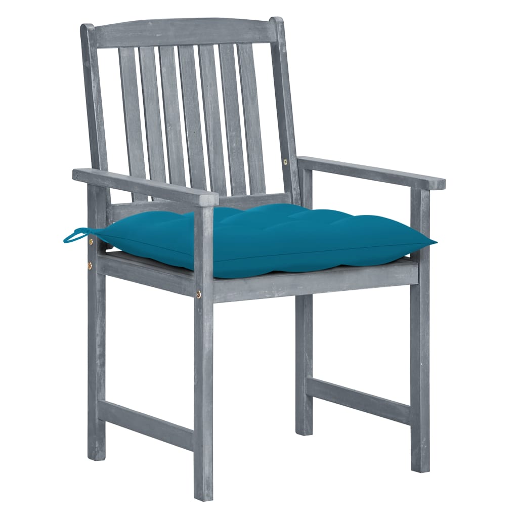 Chaise de jardin avec coussin Maison Exclusive en bois Gris - 2