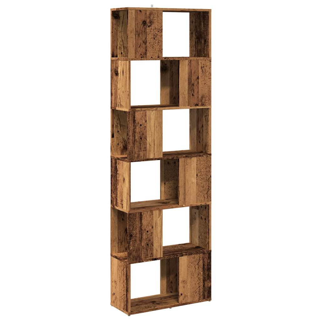 Bibliothèque/séparateur de pièce, vieux bois, 60 x 24 x 186 cm - 2