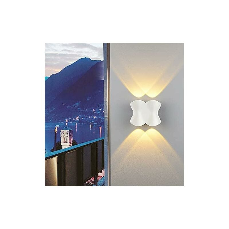 Wewnętrzny kinkiet LED IP54 Wodoodporny Zewnętrzny Kinkiet 4W Sypialnia Salon Lampa Ścienna 220v Ciepła Biel Źródło 3200K Biały