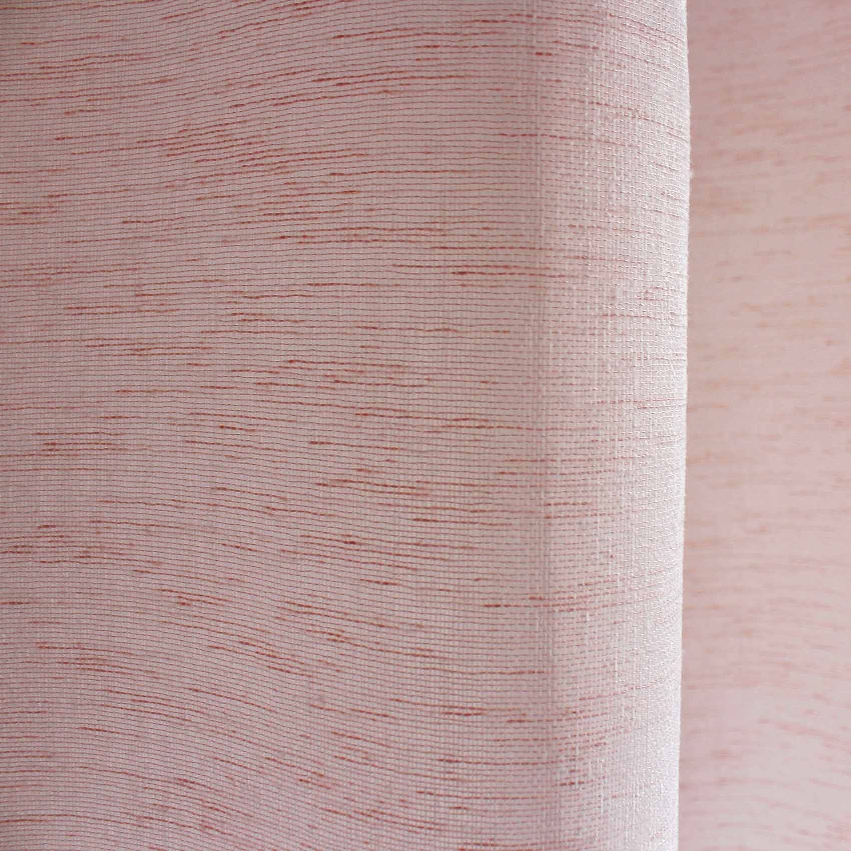 Voilage tamisant à l'aspect lin - Vieux rose - 140x240 cm - Polyester - 3