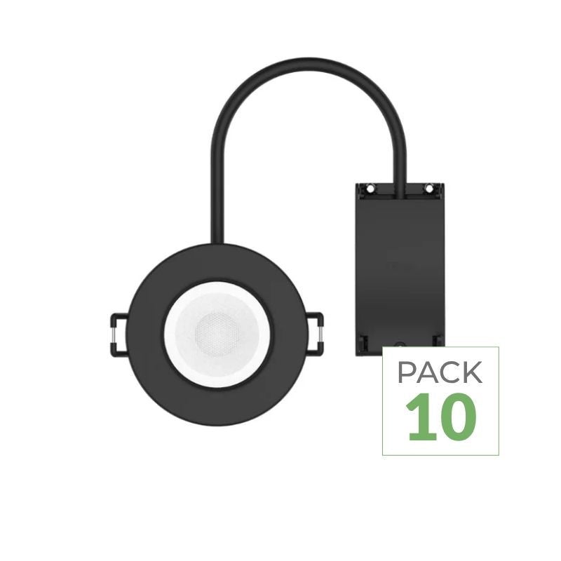 Pack de 10 - Spot LED étanche encastrable Dimmable CCT 6W Noir IP65 - SILUMEN - 2