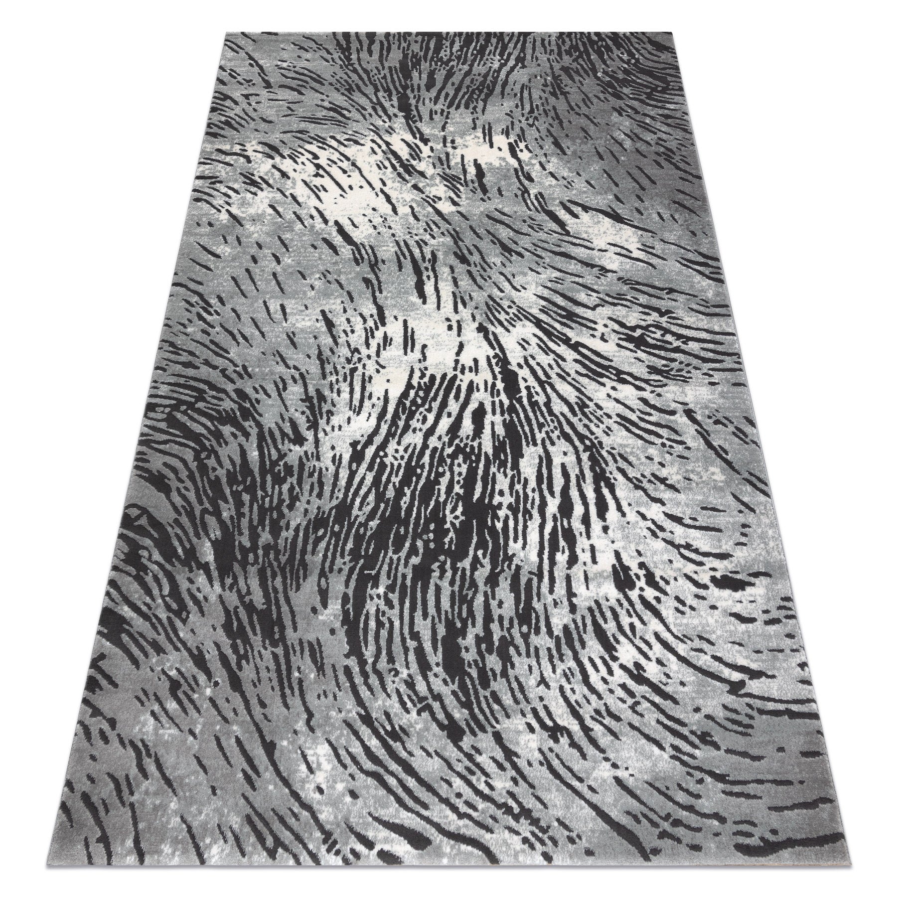 Dywan ZARA 0W3983 P50 520 - Strukturalny, dwa poziomy runa szary / beż 300x400 cm