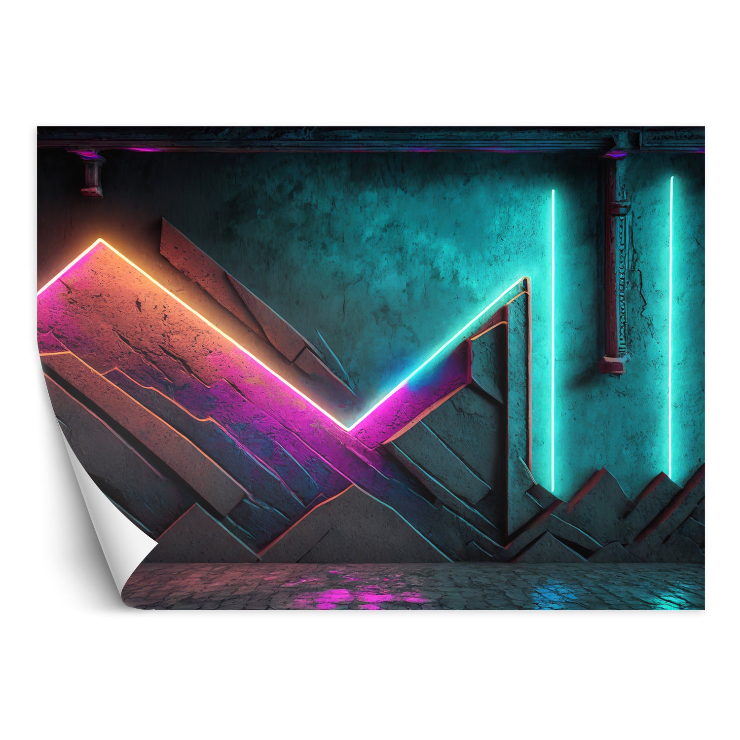 Fototapeta, Neonowa abstrakcja futurystyczna 350x245