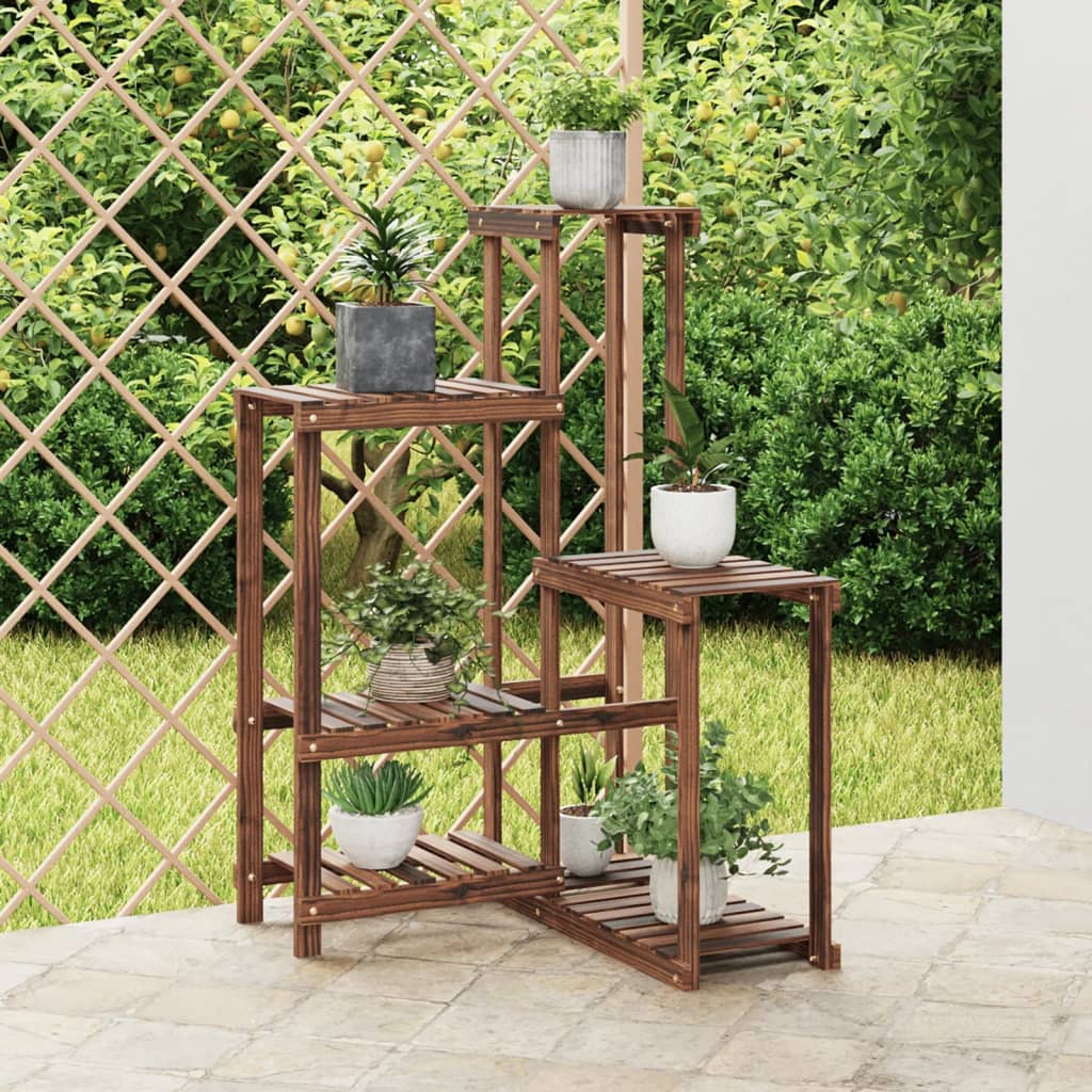 Jardinière | Support à fleurs 62,5x61,5x101,5 cm bois massif de sapin CFW74134 - 2
