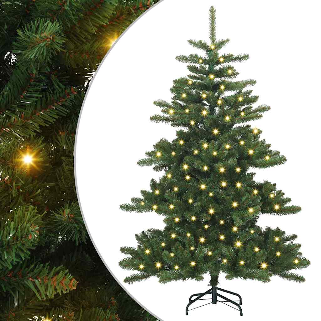 Sztuczna choinka z zawiasami z 150 diodami LED 150 cm PVC