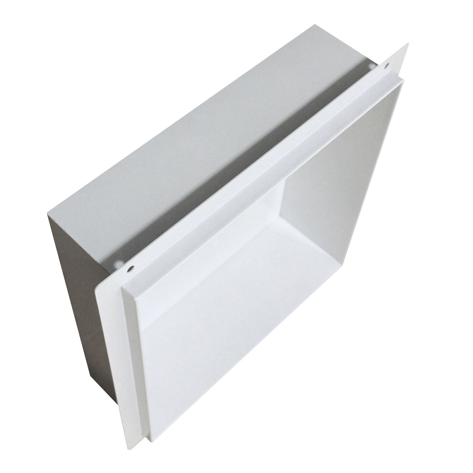 BERNSTEIN - Nicho de duche de parede, prateleira de duche em aço inoxidável, sem rebordo - 30x30x10cm - BS303010 Branco - 2