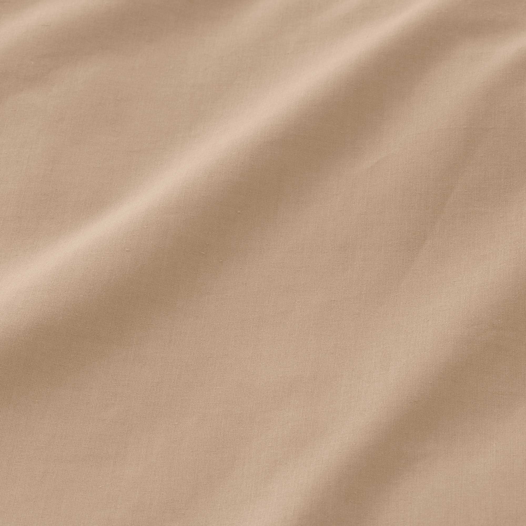 Housse de couette uni 100% coton avec taie d'oreiller 220x220 + 2(45x75)cm coloris Grège - 5