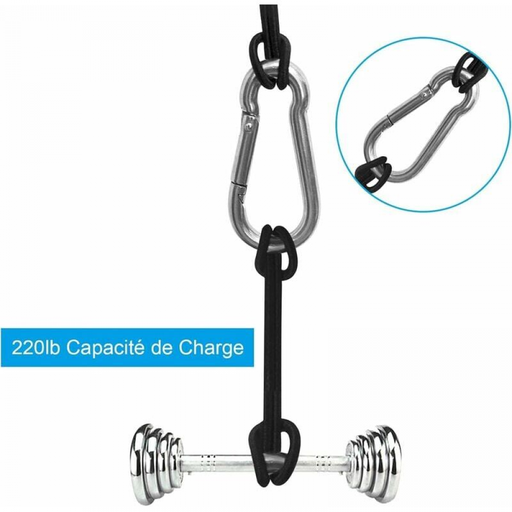 Mousqueton M6 en acier inoxydable 304, lot de 20, robuste, capacité de charge de 120 kg/260 lb, 60 mm x φ6 mm - 2