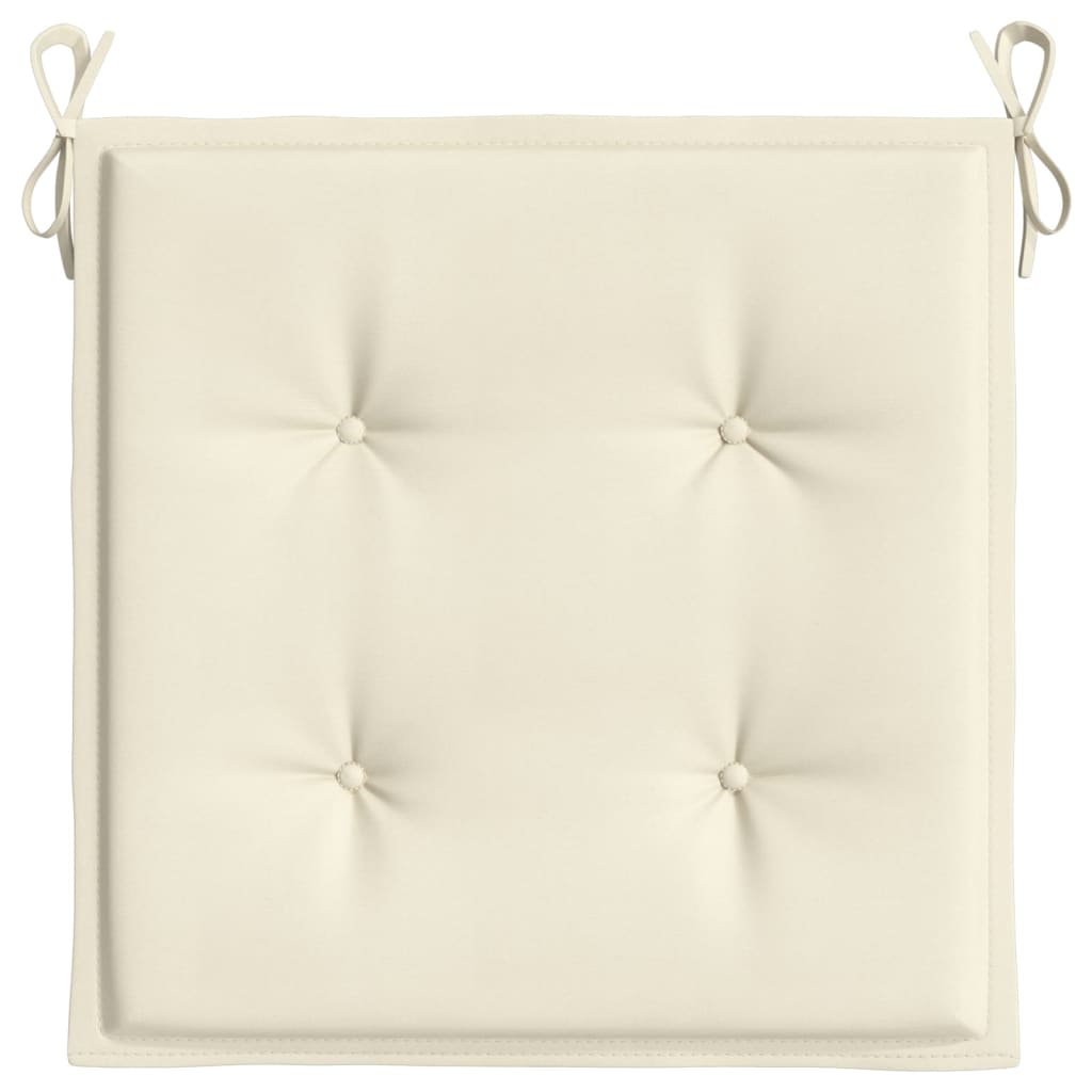 Cojines de silla de jardín 4 uds tela Oxford crema 50x50x4 cm vidaXL - 5
