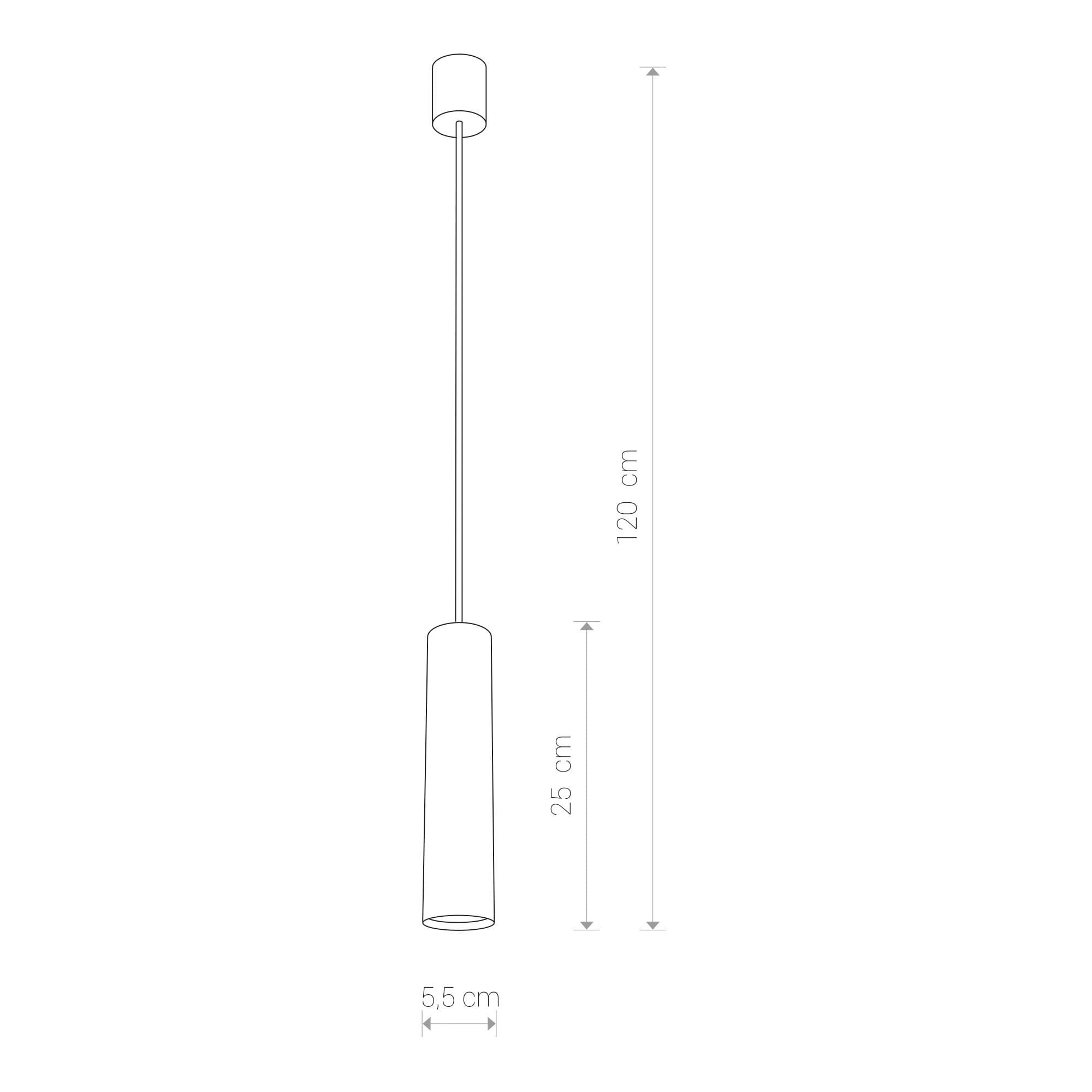 Lampa wisząca Eye biała 1xGU10x10W tuba wym: 120 x 5 x 5 cm metal Nowodvorski Lighting