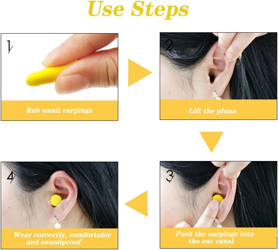 6 pares de protetores auriculares, protetores auriculares com cancelamento de ruído, protetores auriculares para dormir, protetores auriculares à prov - 4