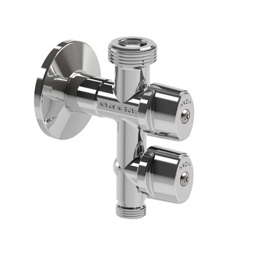 Robinet d'arrêt double 1/4 de tour pour machine à laver - Arco - 6