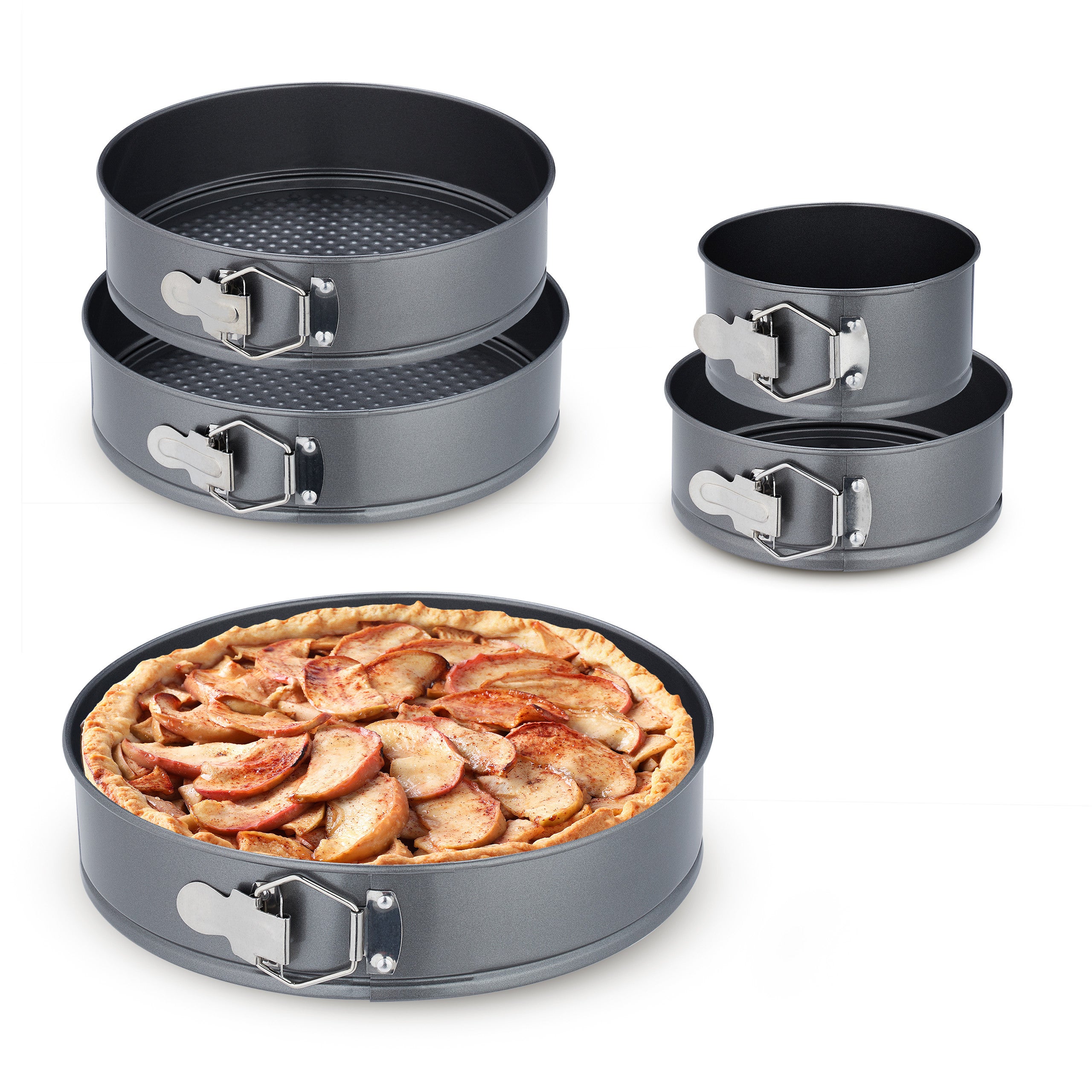 Set Teglie Quadrate Antiaderenti: 4 Misure (15-26 Cm) Per Torte E Dolci