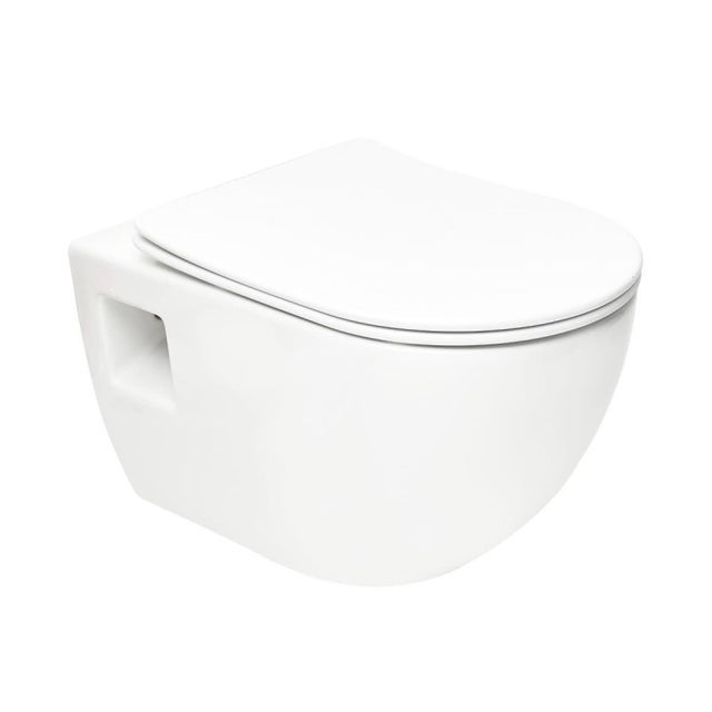 Project Wc sospeso senza flangia con coperchio softclose, bianco (SATWCPRO010RREXP)