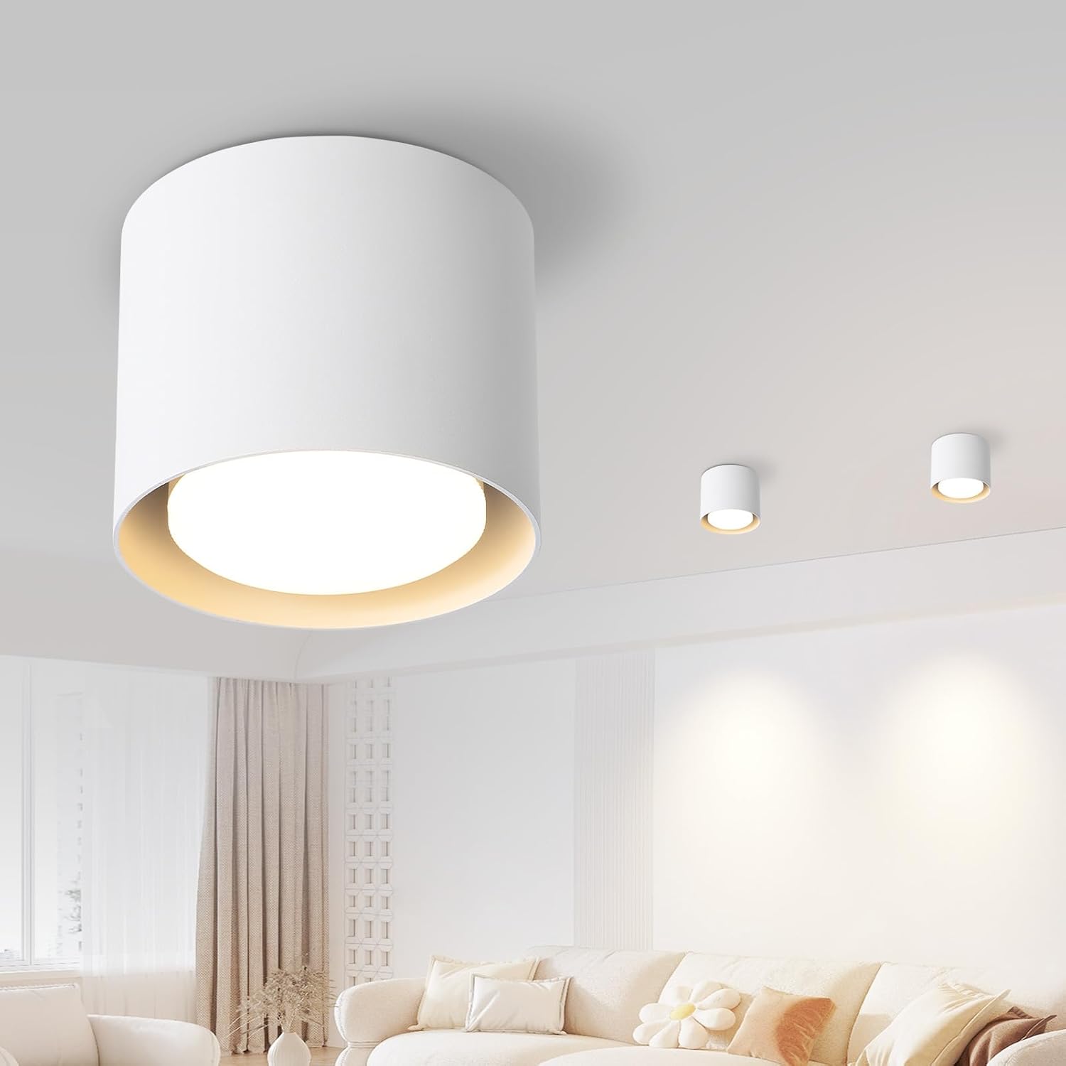 ZMH Nowoczesny okrągły 5W biały reflektor sufitowy LED GX53 do sypialni