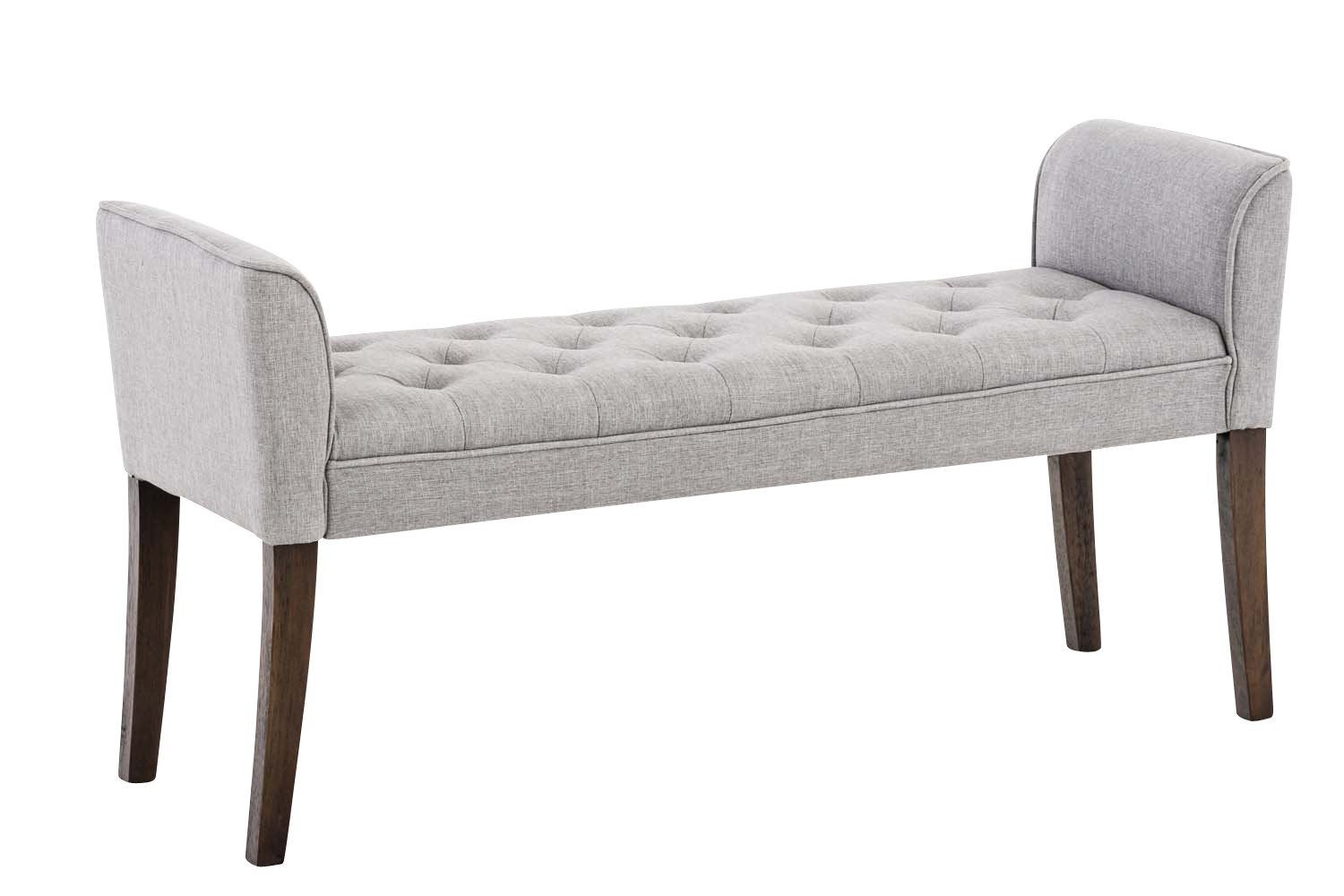 Banc De Rangement Avec Coussin Velours - 133 Cm, Tige Hydraulique, Capacité 168 Kg, Pieds En Bois, Gris, Pour Couloir Ou Salon