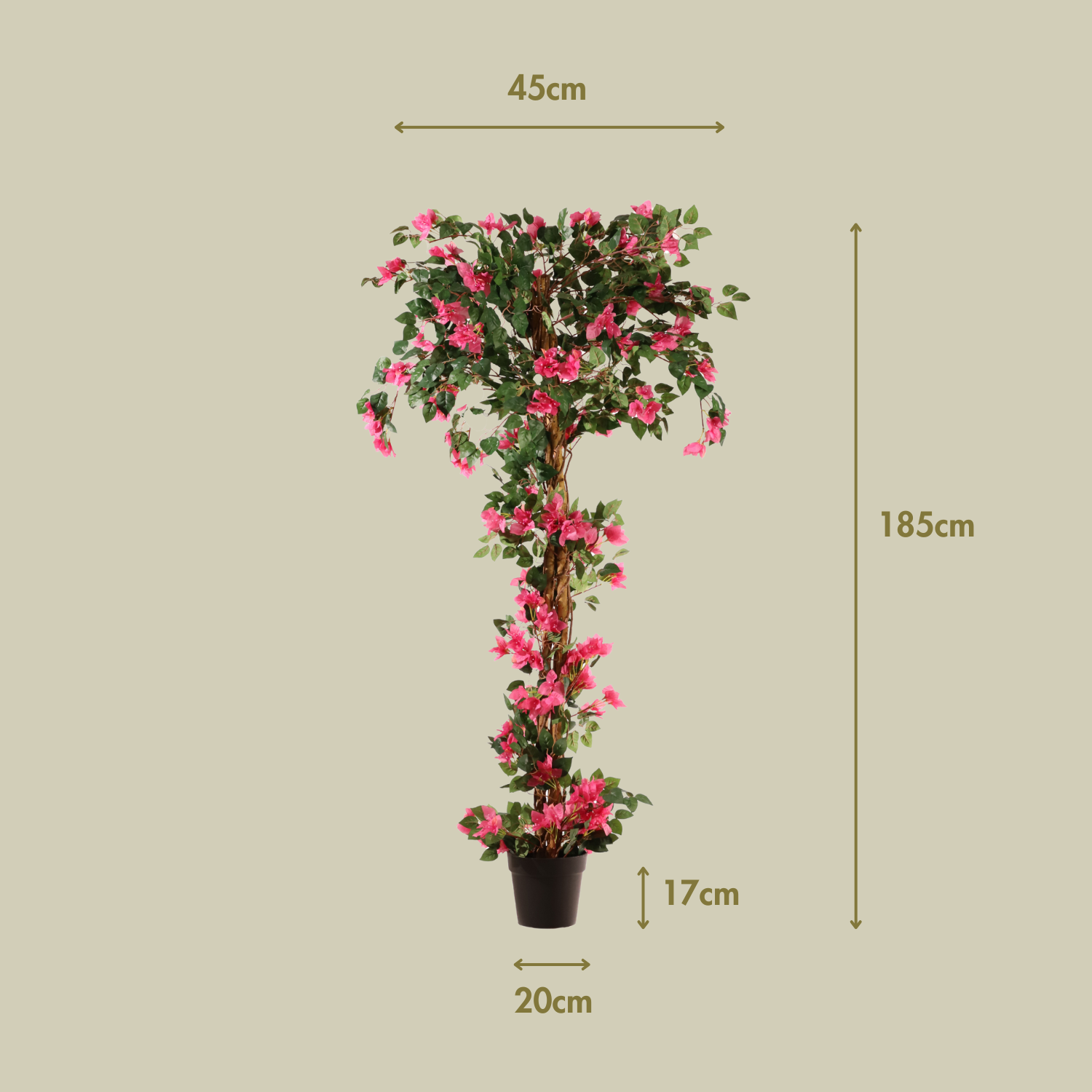 Planta artificial Buganvilla trenzada 185 cm | Naturing Monde - Para interior - Tronco natural - En maceta - 3