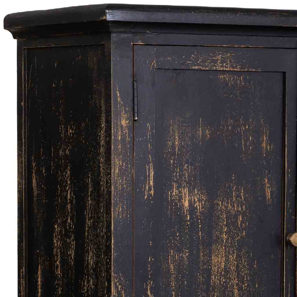 Armadio in legno nero fatto a mano 85x40x180h cm - 8