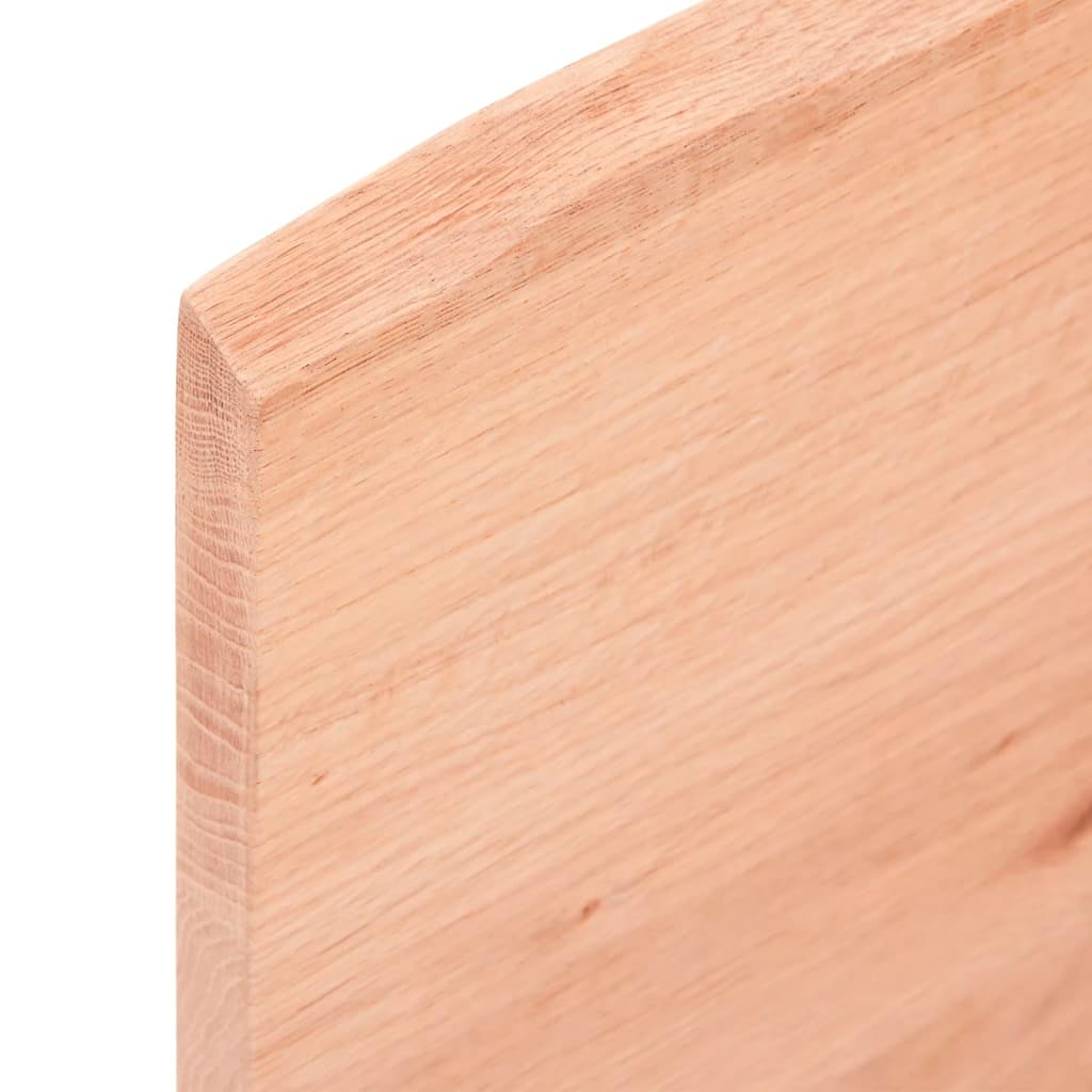 étagère murale marron clair 100x40x2cm bois chêne massif traité - 4