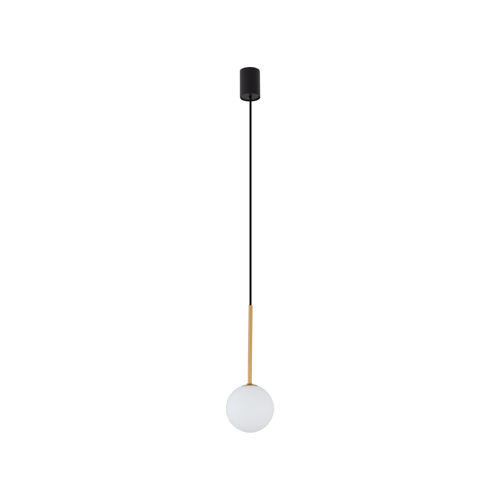 Lampa sufitowa wisząca Karo czarno-biała-złota 1xG9x12W szklana kula wym: 125 x 16 x 16 cm szkło Nowodvorski Lighting
