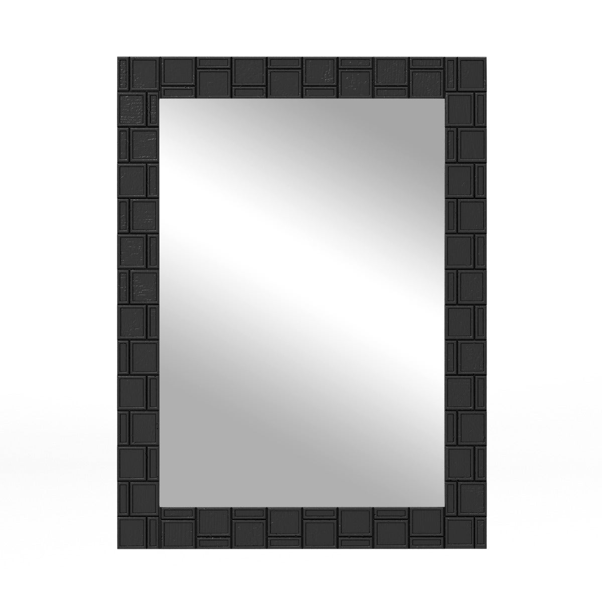 AOAOPQ Espejo De Pared Rectangular Enmarcado De 40 X 50 Cm, Espejos Decorativos, Color Negro, Espejos Grandes Para Baño, Dormitorio, Sala De Estar, Colgar Horizontal O Vertical