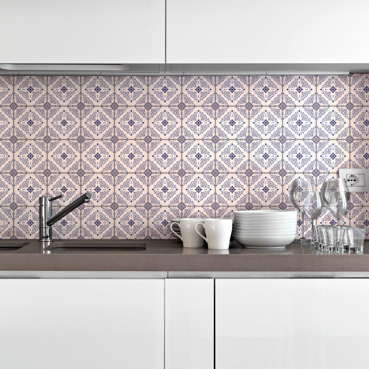 Sticker piastrelle vintage per scale interne