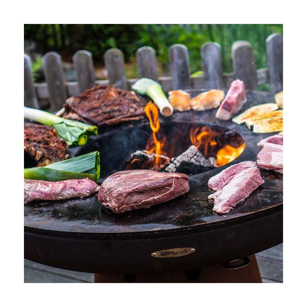 Barbecue brasero en acier Zelos Hauteur 71 cm Diamètre 62 cm Remundi - 4