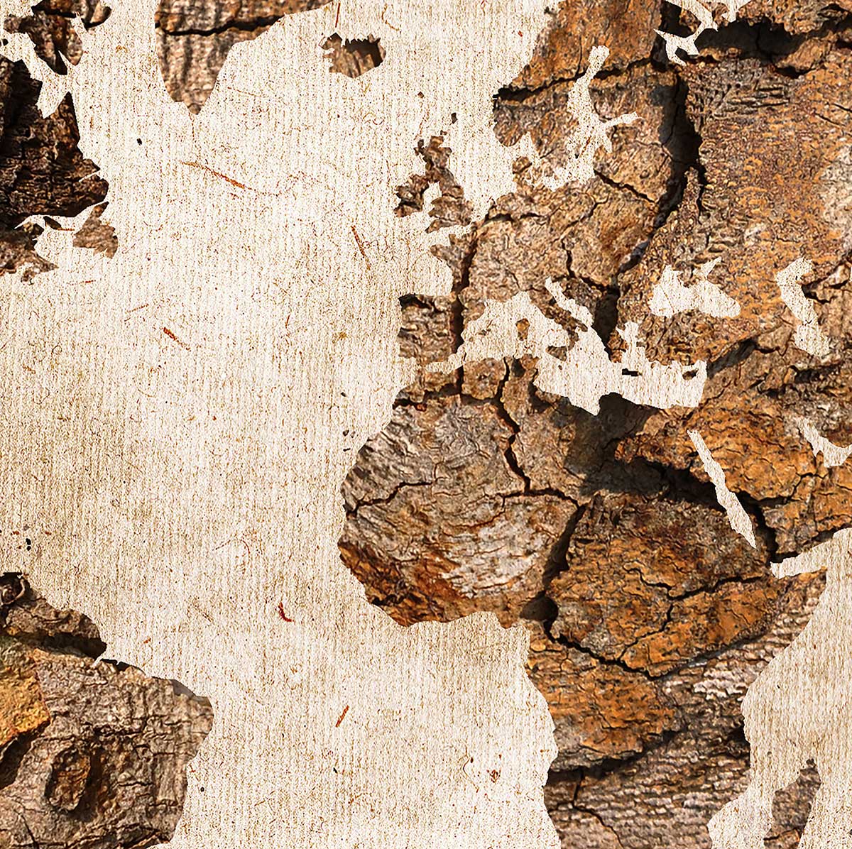 Affiche brown map, 60x40cm - made in France - 3