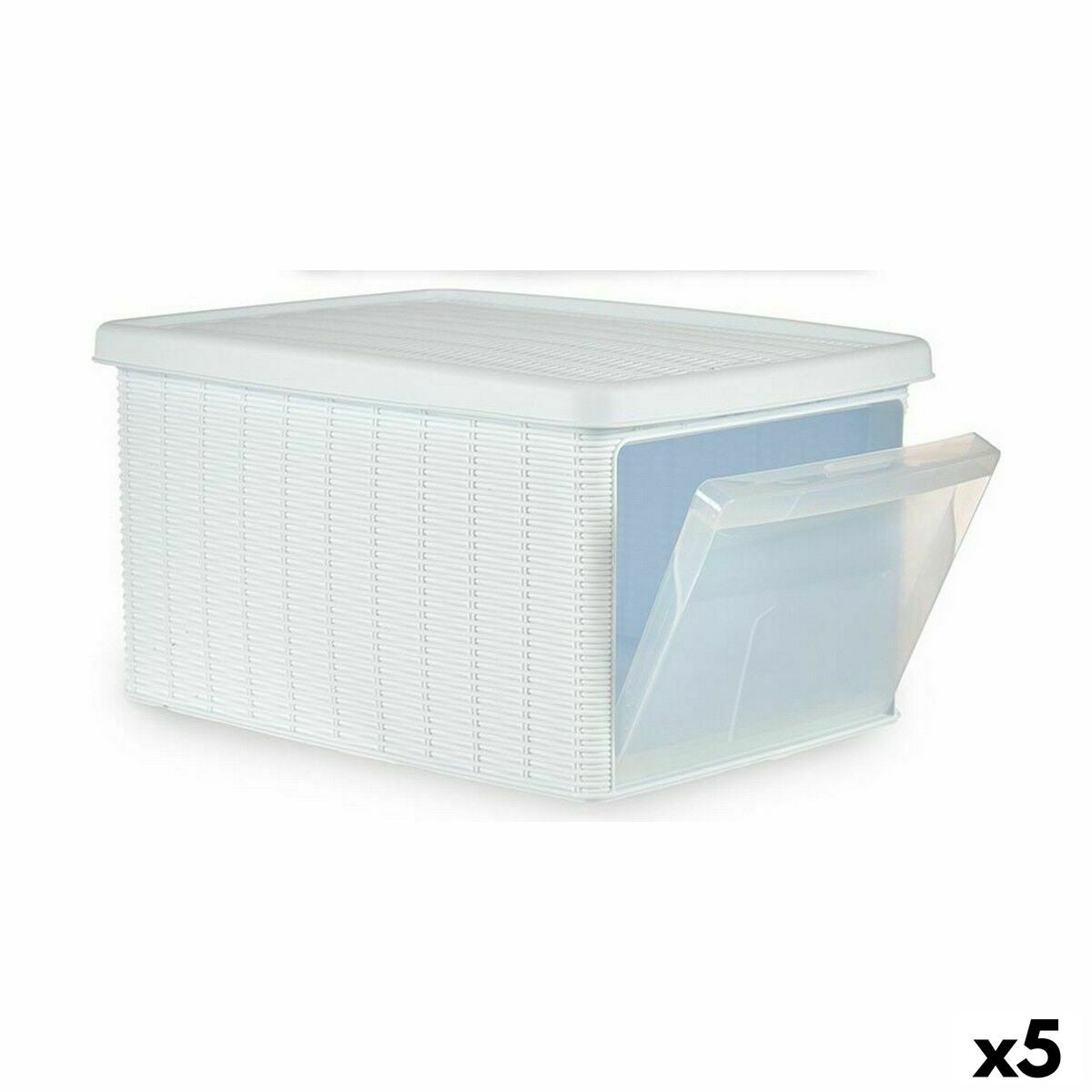 Panier Rangement Stefanplast Elegance - Plastique Blanc 38x58x29cm - Design Ergonomique Et Pratique