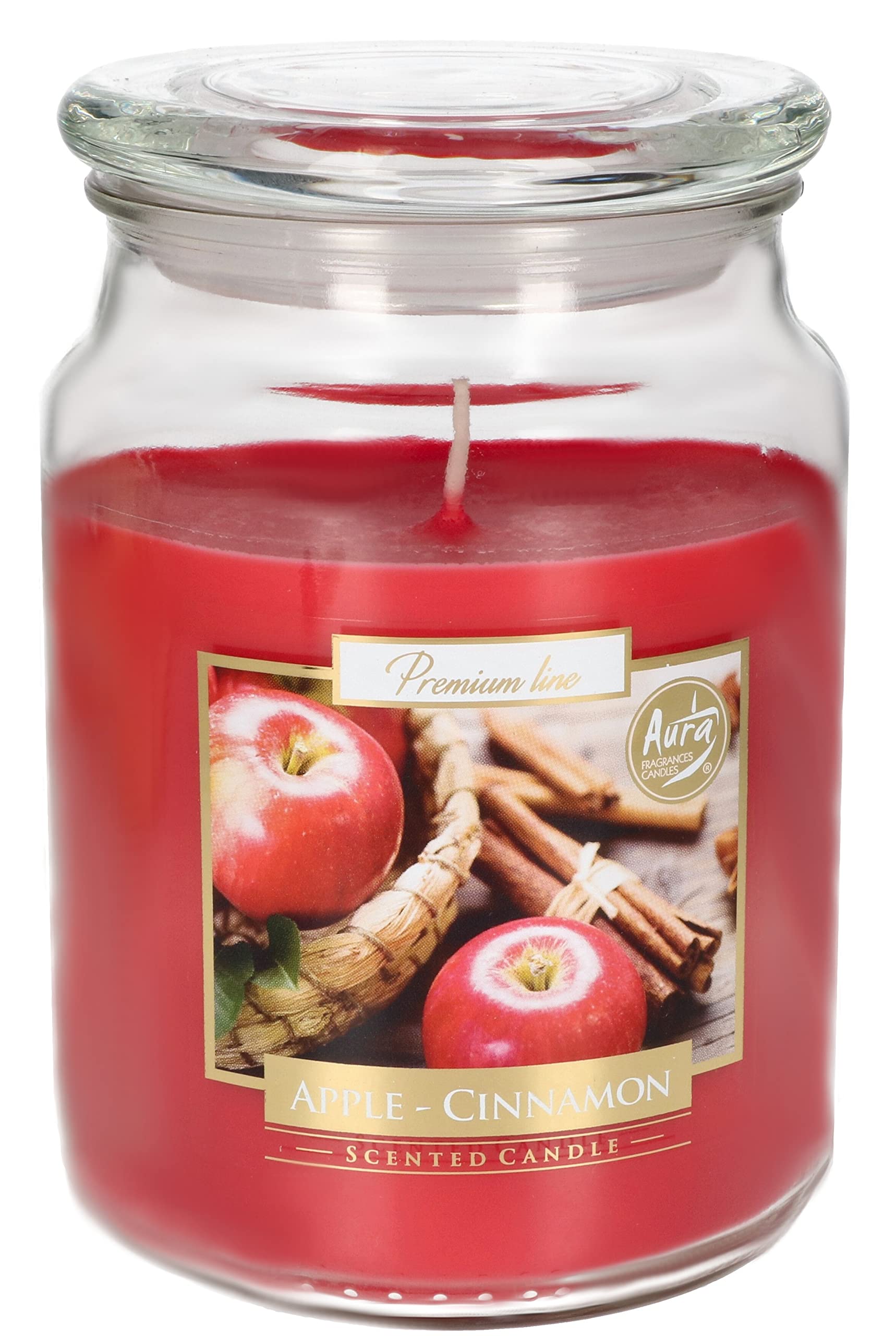 Świeca 100h świeczka duża zapachowa w szkle słoiku zapach apple cinnamon - KOTARBAU