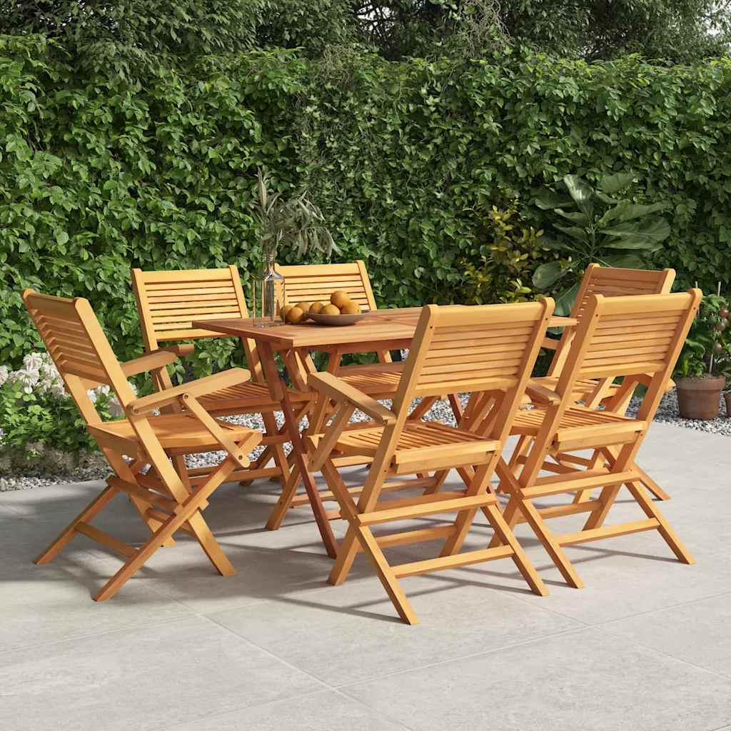 Chaises de pliantes lot de 6 55x62x90cm bois massif teck | Leroy Merlin