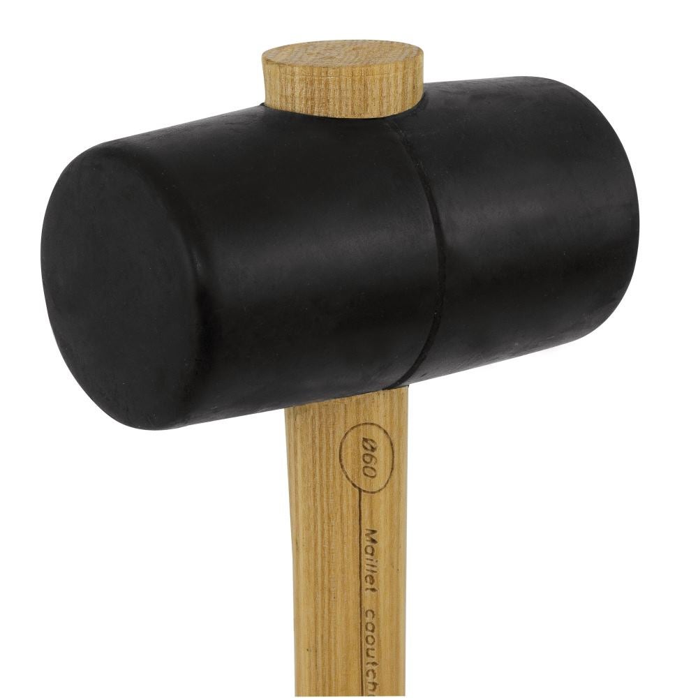 Composizione di gomma martello duro 50 mm con gambo di cenere - 6