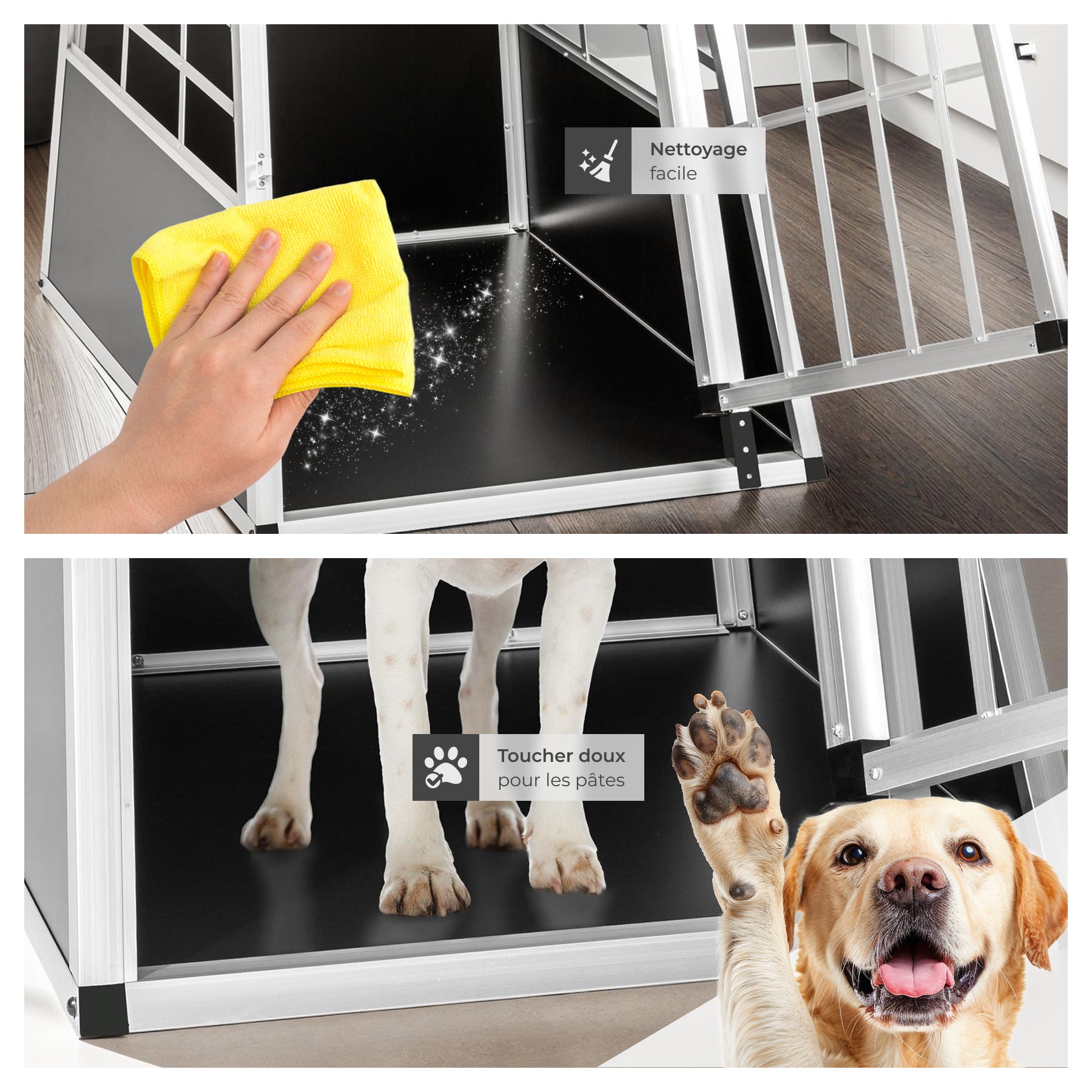 TECTAKE Transportadora de animais individual Com parede traseira reta - 5